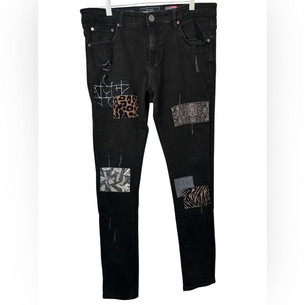 Damati Jeans Black Patchwork Jeans 34x32